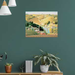 Póster Grant Wood - Stone City, Iowa