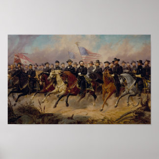 Póster Grant y sus generales pintando