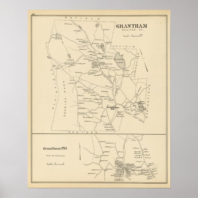 Póster Grantham, Sullivan Co (Frente)