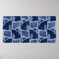 Grap de mosaico con efecto coloreado índigo con te