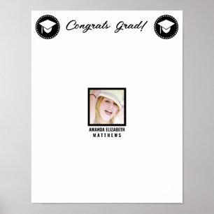 Póster Grapar foto guión negro Pequeña firma de invitado