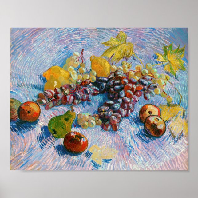 Póster Grapes, Lemons, Pears, and Apples, Van Gogh (Frente)