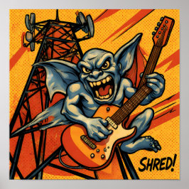 Póster Graphic Pop Art Panel: SIGNAL SHRED! Comic Style