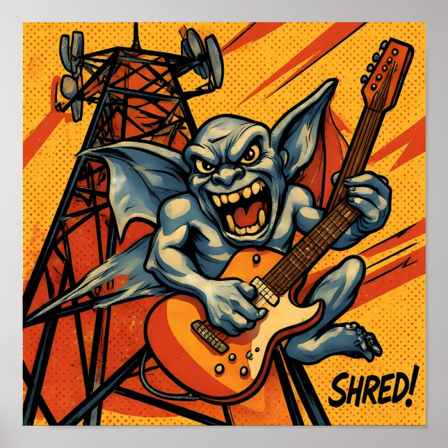 Póster Graphic Pop Art Panel: SIGNAL SHRED! Comic Style (Frente)