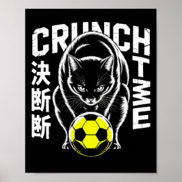 Póster Graphic Soccer Cat - Motivational Wall Art