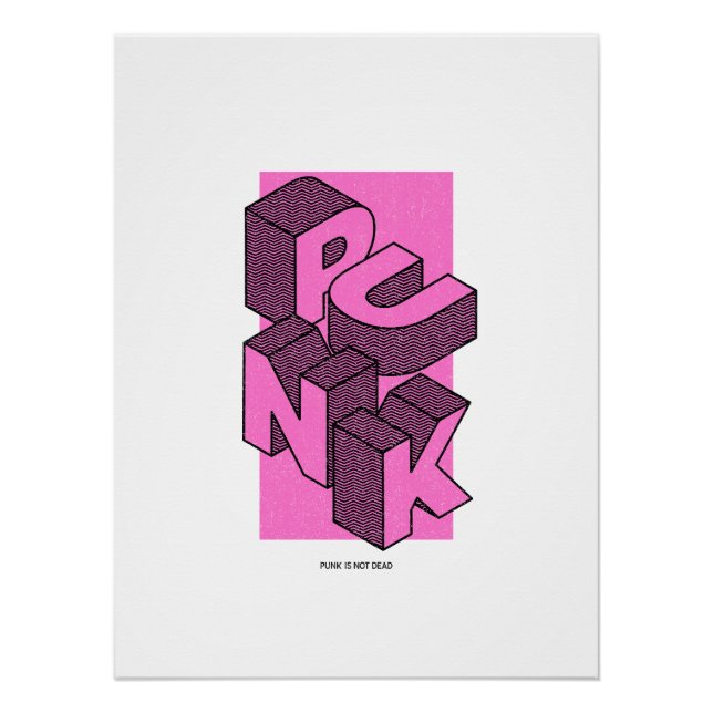 Póster Graphic Tee Design | 3D Block Letters Typography (Anverso)