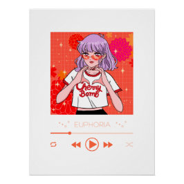 Póster Graphic Tee Design | Anime Wall Art