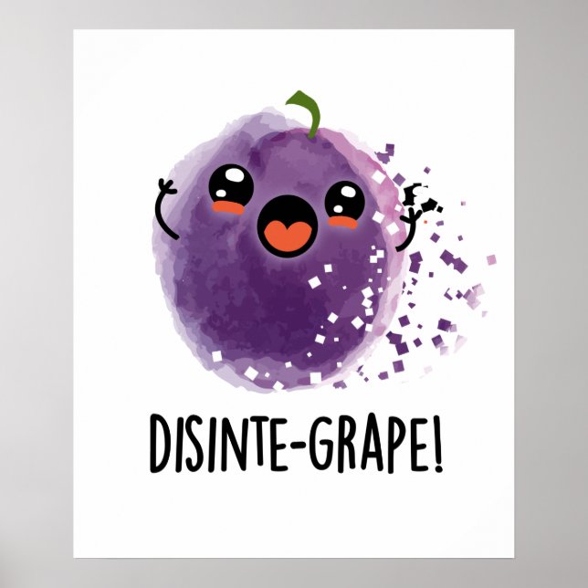 Póster Grasa divertida de uva desintegradora (Frente)