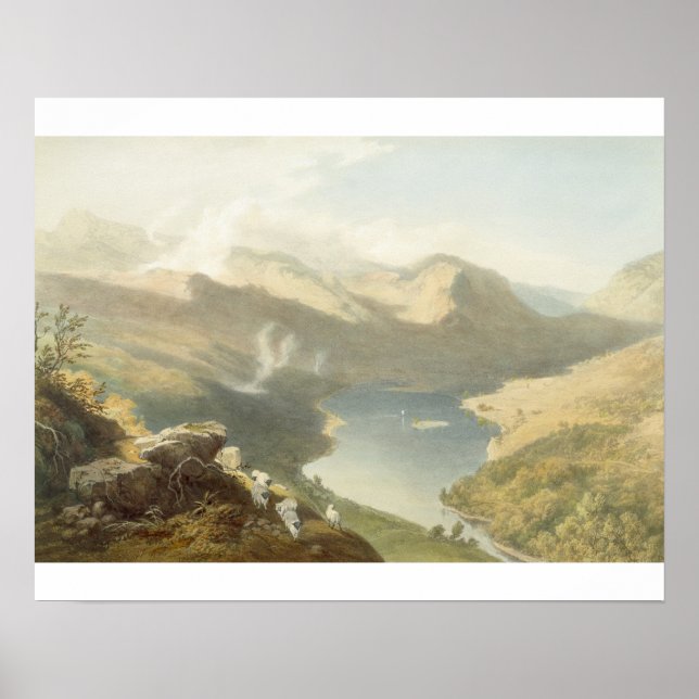 Póster Grasmere de Langdale Fell, de 'The English Lak' (Frente)