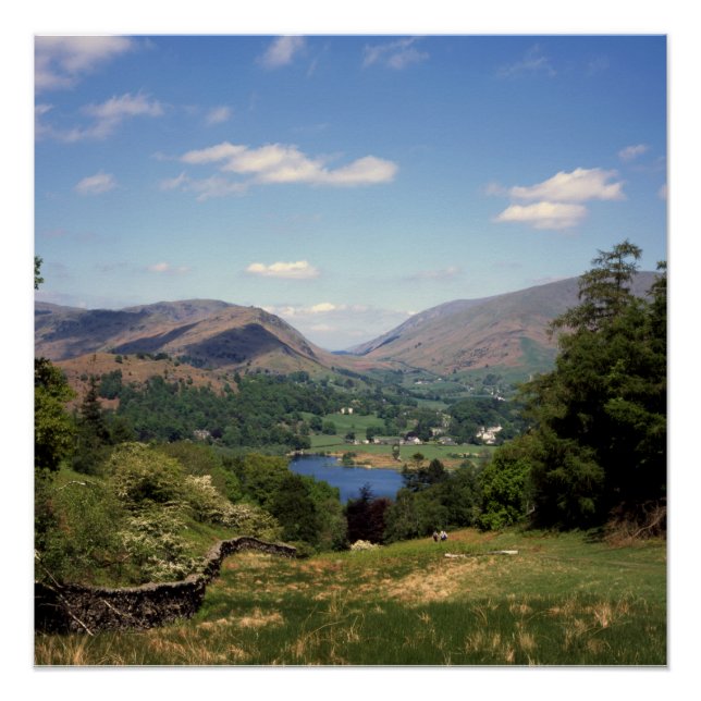 Póster Grasmere Distrito de los Lagos Inglaterra (Anverso)