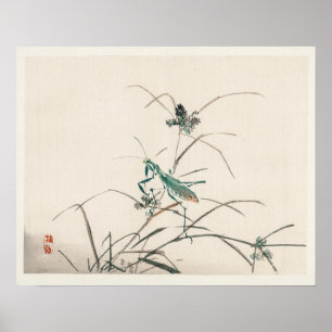 Póster Grasshopper de Kōno Bairei (1844-1895)