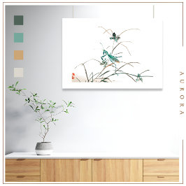 Póster Grasshopper de Kōno Bairei (1844-1895) Poster