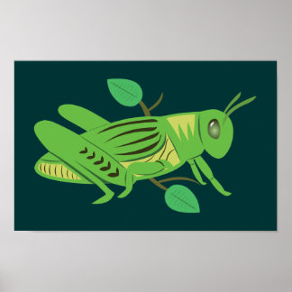 Póster Grasshopper verde