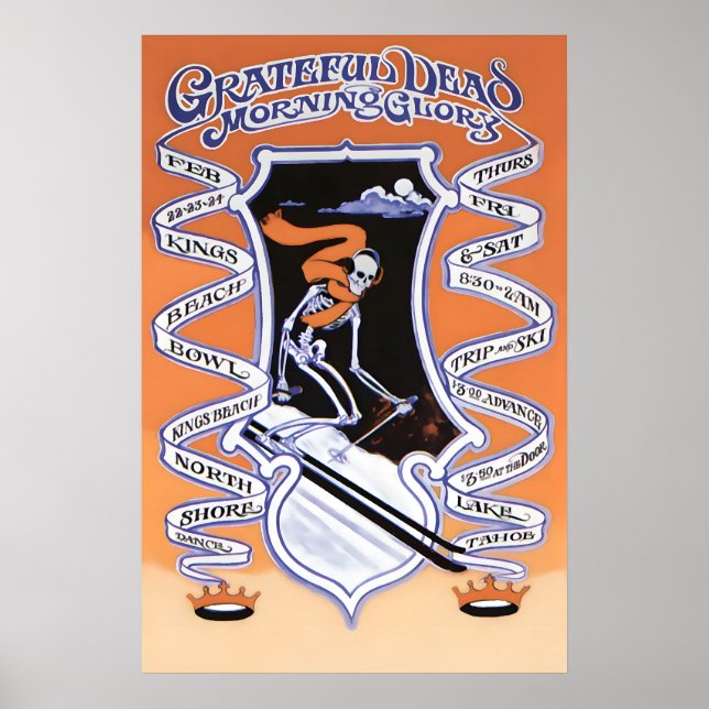 Póster Grateful Dead, Trip and Ski 1968 Concert Poster (Frente)