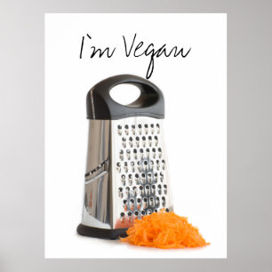 Póster Grater and grated carrot