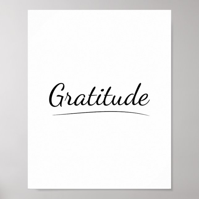 Póster Gratitud, Apreciación, Agradecimiento, Bendición (Frente)