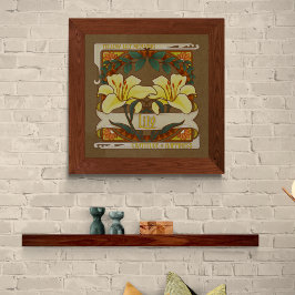 Póster Gratitud de la flor de amarillo Lily Victorian Fel