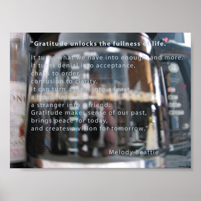 Póster Gratitud, Poster (Frente)