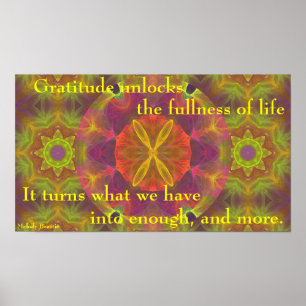 Póster "Gratitud... suficiente y más" Poster