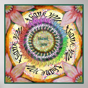 Póster Gratitude Mandala