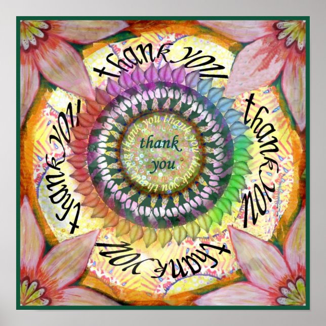 Póster Gratitude Mandala (Frente)