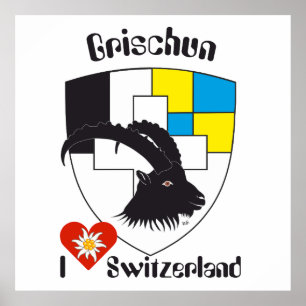 Póster Graubünden Grigioni Grischun Poster