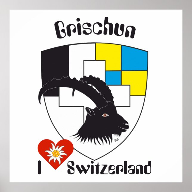 Póster Graubünden Grigioni Grischun Poster (Frente)
