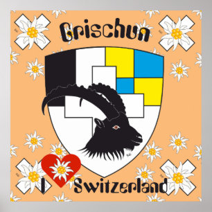 Póster Graubünden Grigioni Grischun Poster