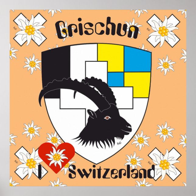 Póster Graubünden Grigioni Grischun Poster (Frente)