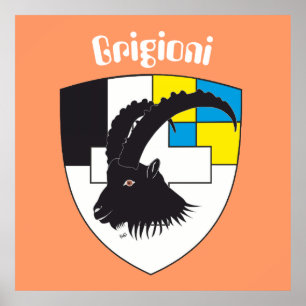Póster Graubünden Grigioni Grischun Poster
