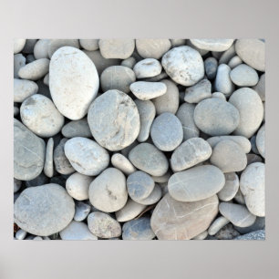 Póster grava de piedra redonda de la naturaleza de los