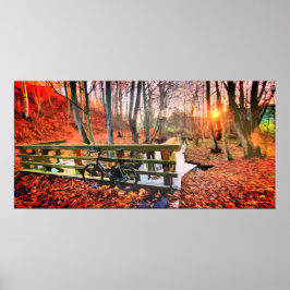 Póster Gravel MTB en poster pastel de madera