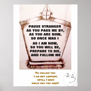 Póster GRAVESTONE, poster DE CHISTE EXTRAÑO DE PAUSA