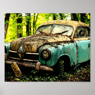 Póster Graveyard para coches clásicos   Hansa Borg Ward
