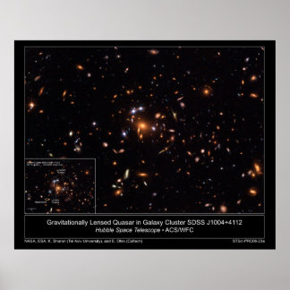 Póster GravitationallyLensedQuasarInGalax