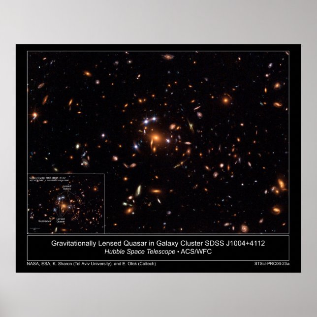 Póster GravitationallyLensedQuasarInGalax (Frente)