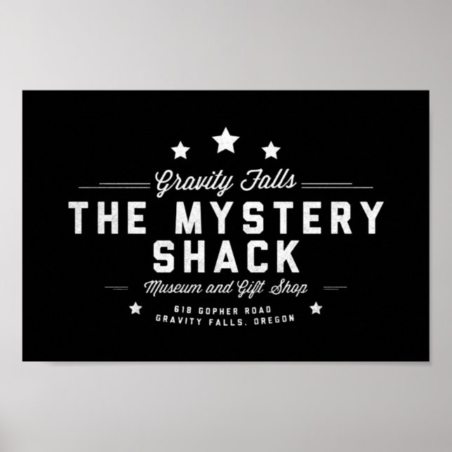 Póster Gravity Cae En La Oscura Shack (Frente)