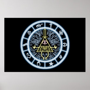 Póster Gravity Falls Bill Cipher Wheel
