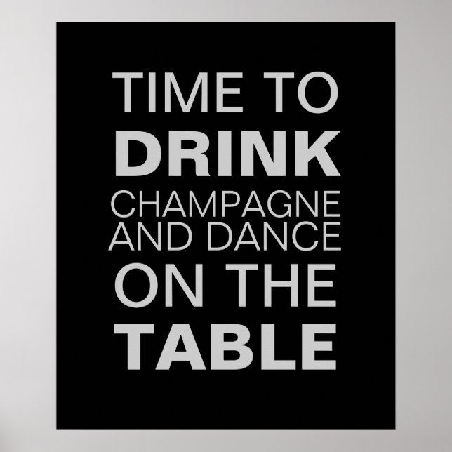 Póster Gray Champagne Fiesta Poster (Frente)