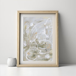 Póster Gray Contemporary Elegant Abstract Art Poster