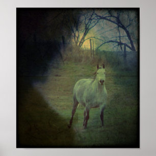 Póster Gray Gallop Grunge