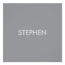 Gray minimalist custom name 