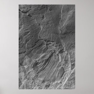 PÓSTER GRAYSCALE PHOTO OF ROCK FORMATION