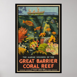 Póster Great Barrier Reef Poster Australia