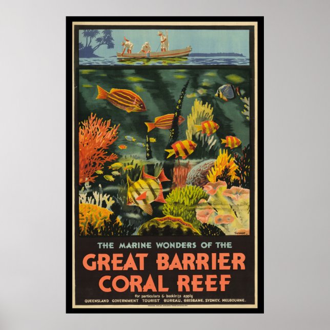 Póster Great Barrier Reef Poster Australia (Frente)