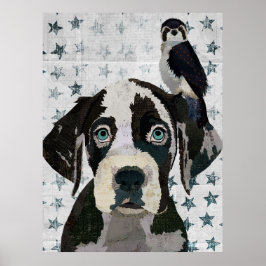 PÓSTER GREAT DANE AND FALCON