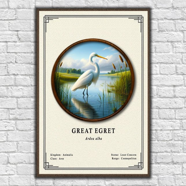 Póster Great Egret Zoology Series (Subido por el creador)