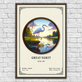 Póster Great Egret Zoology Series