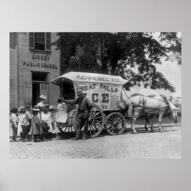 Póster Great Falls Ice Company, 1890 (Frente)