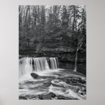 Great Falls of Tinkers Creek (poster de b&w)